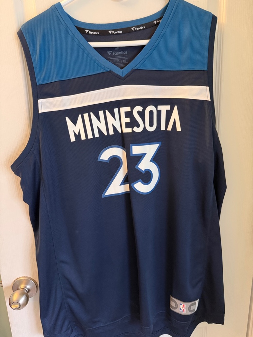 Fanatics Navy and Light Blue Minnesota Basketball Jersey #23
